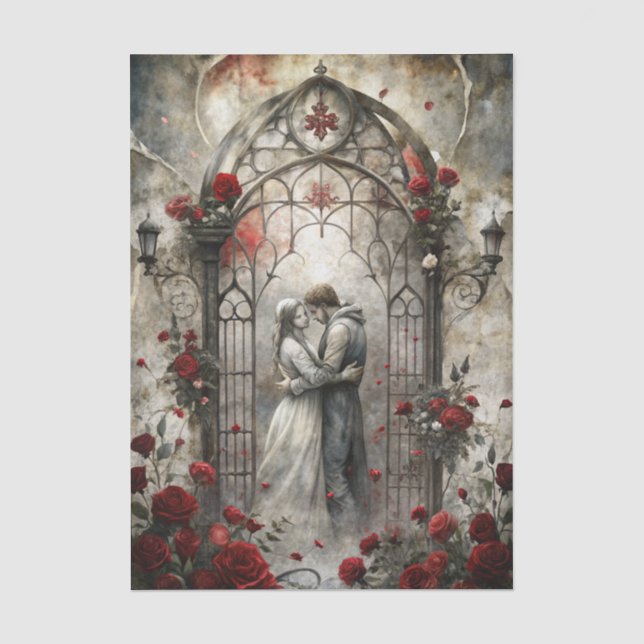Papel De Seda Decoupage Romântico Gótico (Frente )