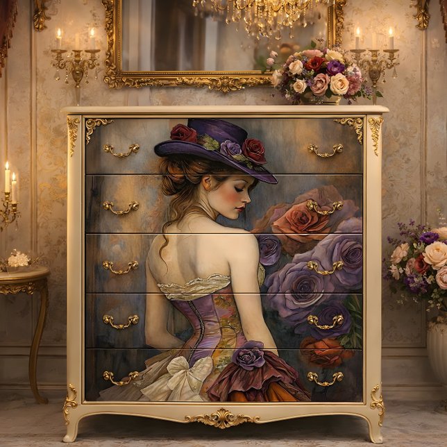 Papel De Seda Decoupage Rosa Plum & Pearl (Criador carregado)