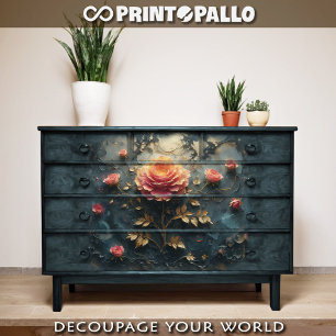 Papel De Seda Decoupage - Rosas Sonhadas -