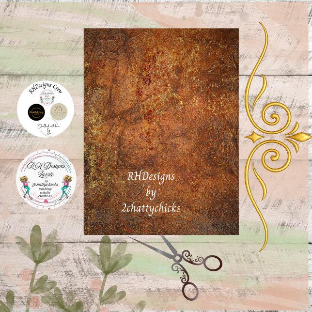 Papel De Seda Decoupage Rust Toned Textured Faux Background (Criador carregado)