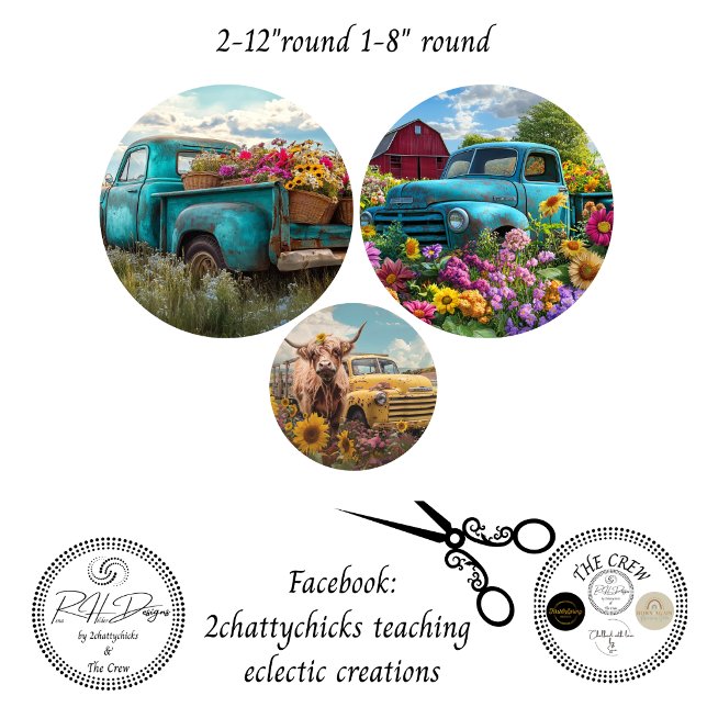 Papel De Seda Decoupage Rustic Charm 12" 8" rounds  (Criador carregado)