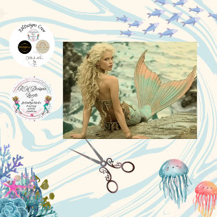 Papel De Seda Decoupage Sereia Acima das Ondas Sussurrantes