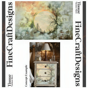 Papel De Seda Decoupage Shabby Chic Vintage Paisagem A3R