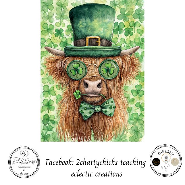 Papel De Seda Decoupage St. Patrick's Day Highland Irish Style (Criador carregado)