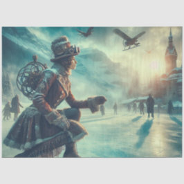 Papel De Seda Decoupage Steampunk Fantasy Winter Messenger