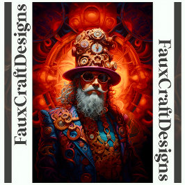 Papel De Seda Decoupage Steampunk Hippy Masculino Tatuagem Falsa