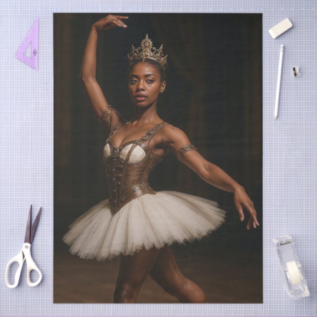 Papel De Seda Decoupage Steampunk Royal Ballerina Elegante (Arte )