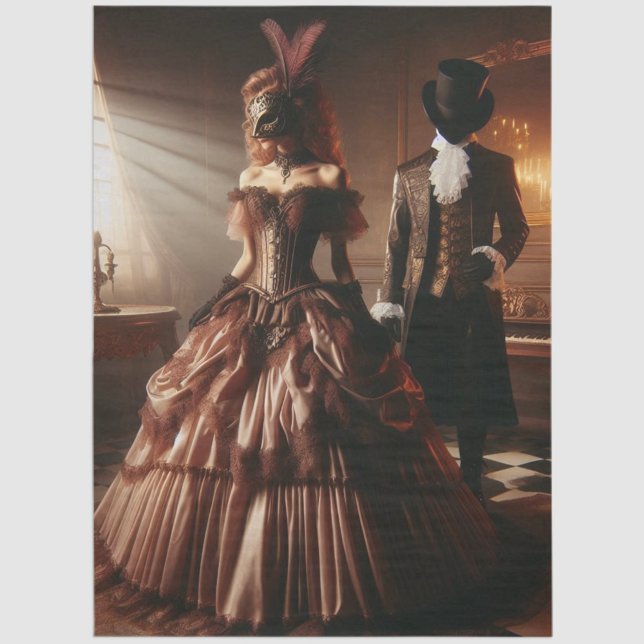 Papel De Seda Decoupage Steampunk Victorian Fantasy Masquerade  (Criador carregado)