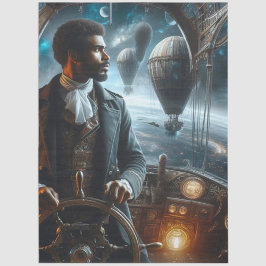 Papel De Seda Decoupage Steampunk Victorian Space Air Captain