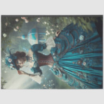 Decoupage Steampunk Vintage Victorian Garden Lady