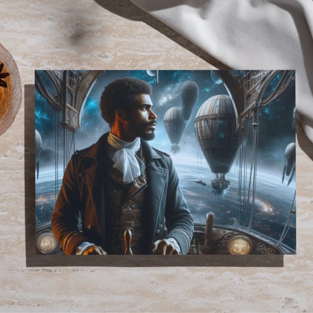 Papel De Seda Decoupage Steampunk Vitoriano Capitão Espacial Aér (Criador carregado)