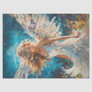 Papel De Seda Decoupage Texturizada Pintura de Anjo Baseada em Ó