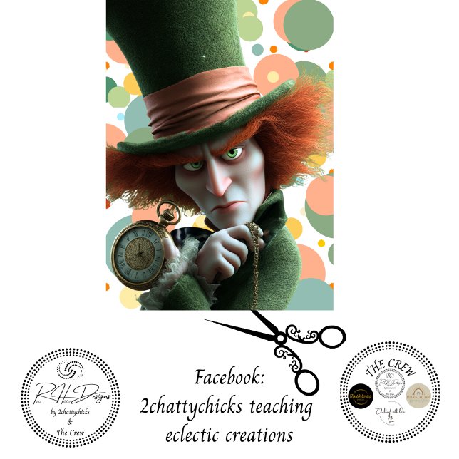 Papel De Seda Decoupage Timekeeper Character Pocket Watch Hat  (Criador carregado)