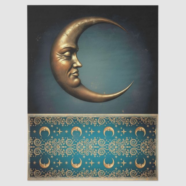 Papel De Seda Decoupage Tissue Moon (Frente )