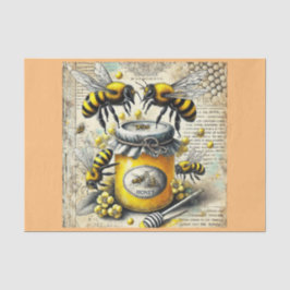 Papel De Seda decoupage tissue paper met bijen