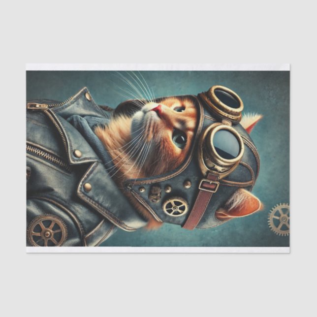 Papel De Seda decoupage tissue paper , steampunk (Frente )