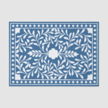 Decoupage Tradicional Azul Claro com Incisão de Os