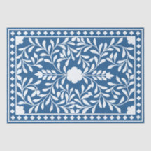 Decoupage Tradicional Azul Claro com Relevo de Oss