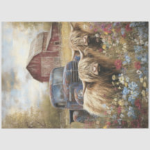 Decoupage Vacas das Terras Altas Campo Celeiro Ver