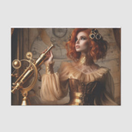 Papel De Seda Decoupage Vitoriana do Astrônomo Dourado Steampunk