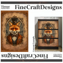 Decoupage Vitoriana Elegante Steampunk Fox A4R