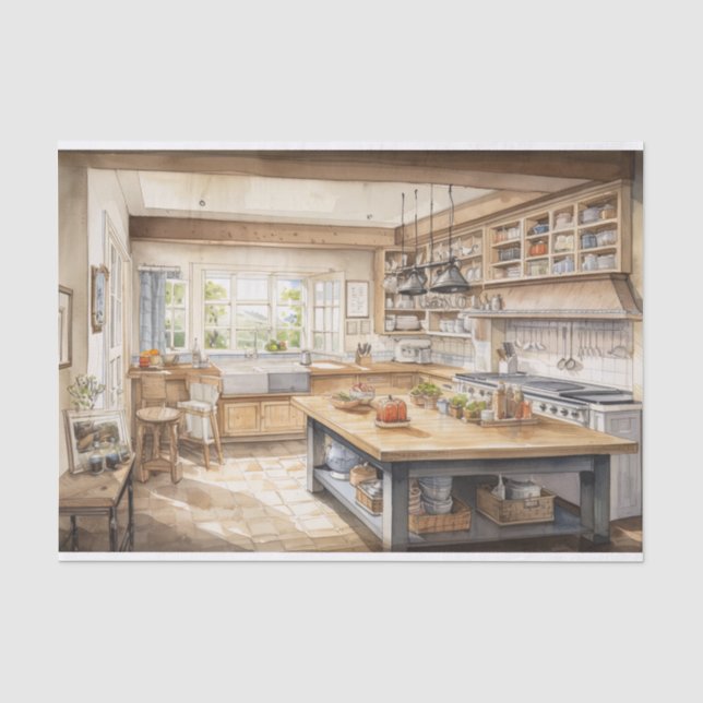 Papel De Seda Decoupage watercolor (Frente )