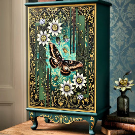 Papel De Seda Decoupage Woodland Moth Illustration