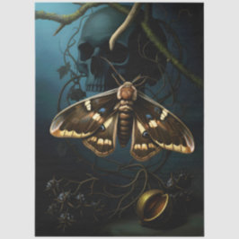 Papel De Seda Decoupage Woodland Moth Illustration