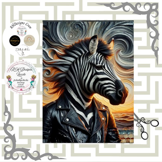 Papel De Seda Decoupage Zebra Urbano Arte Rebelde (Criador carregado)