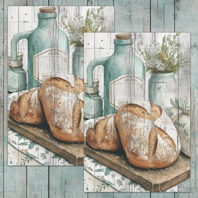 PAPEL DE SEDA DECOUPAGEM DE COZINHA RURAL (COUNTRY KITCHEN DECOUPAGE TISSUE PAPER)