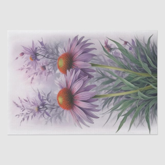 Papel De Seda Decoupagem de Flores de Cone (Frente )
