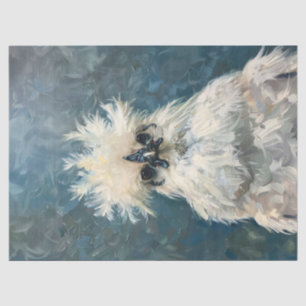 Papel De Seda Decoupagem de pintura a óleo de galinha Silkie bra