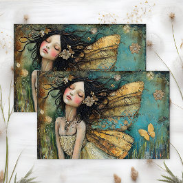 PAPEL DE SEDA DECOUPAGEM DE SONHAGEM DO DIA DA GAROTA-FEIRA