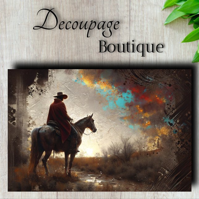Papel De Seda Decoupagem do Vagabundo do Deserto (Desert Drifter Decoupage Tissue Paper)
