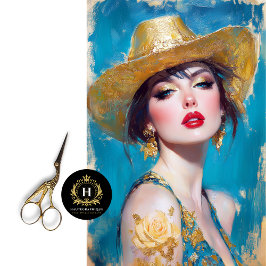 Papel De Seda Decoupagem Glamour Ocidental Dourado