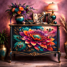 Papel De Seda Decoupagem Jóia Dahlia