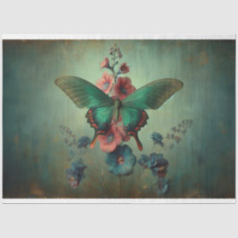 Papel De Seda Decoupágina Floral da Borboleta