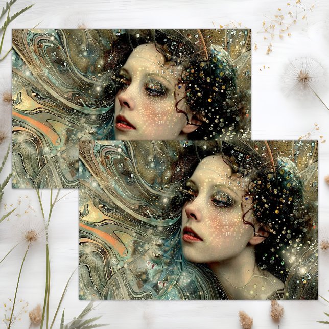 PAPEL DE SEDA DECUPAGEM DE FADAS FANTÁSTICAS (FANTASY FAIRY DECOUPAGE TISSUE PAPER)
