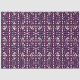 Papel De Seda Deep Purple e Terroso Abstrato Geométrico