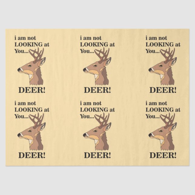 Papel De Seda Deer Antler Funny (Frente )