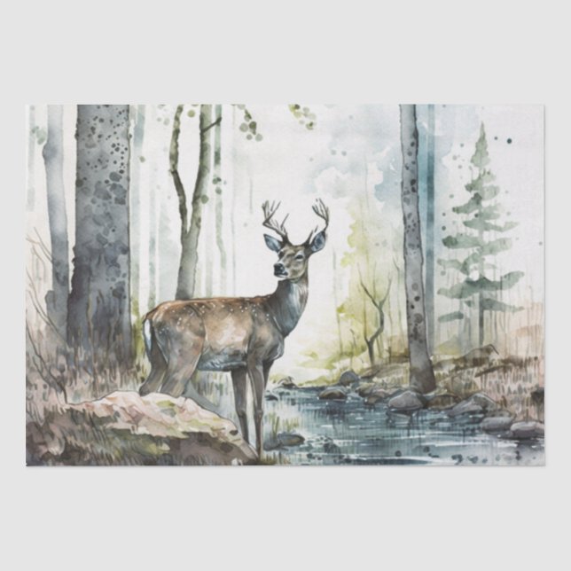 Papel De Seda Deer Fawn Watercolor (Frente )