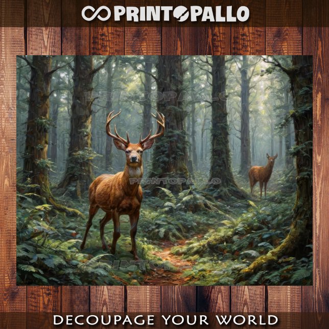 Papel De Seda Deers na floresta (Criador carregado)
