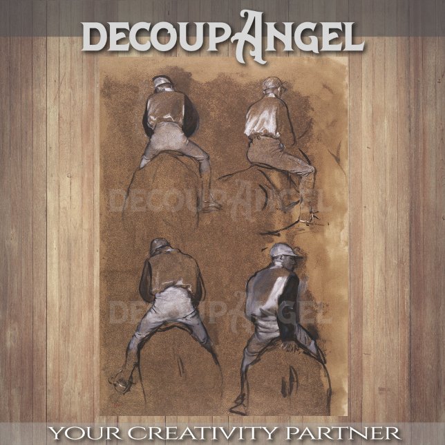 Papel De Seda Degas - Estudos de uma dissociação de Jockey (Criador carregado)
