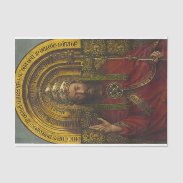 Papel De Seda Deity Enthroned, Cristo, The Ghent Altarpart (Frente )