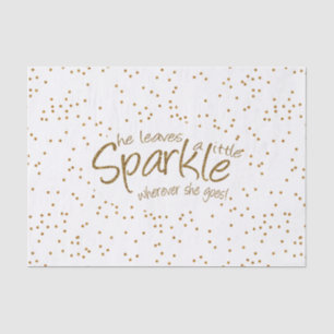Papel De Seda Deixa a uma faísca pequena o design Dourado