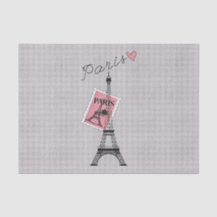 Papel De Seda Deixe-nos viajar à torre Eiffel, ao selo, & ao