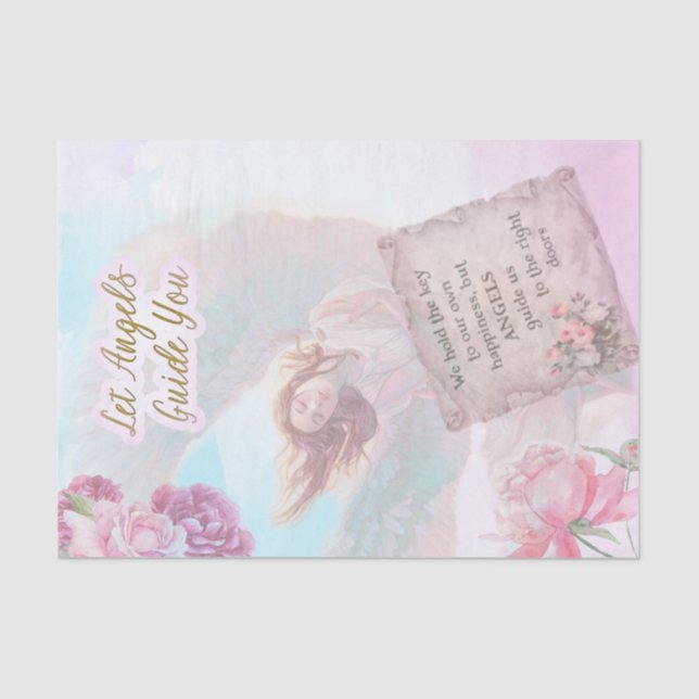 Papel De Seda Deixe os anjos guiarem você (Frente )