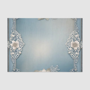 Papel De Seda Delicate Vintage Lace e Floral