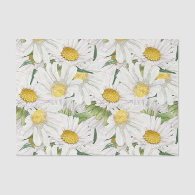 Papel De Seda Delícia Daisies Padrão Floral (Frente )