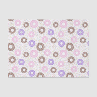 Papel De Seda Delicious Donuts Tissue Paper on White
